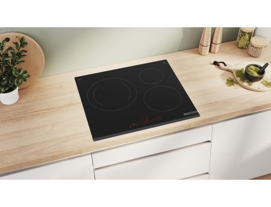 Bosch PIJ631HB1E, Plaque de cuisson induction, Série 6, 3 foyers, 60 cm, Noir