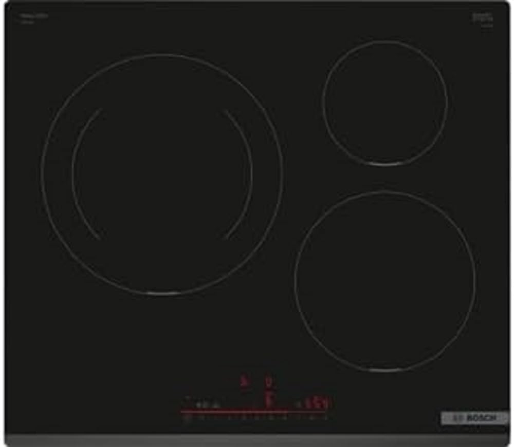 Bosch PIJ631HB1E, Plaque de cuisson induction, Série 6, 3 foyers, 60 cm, Noir