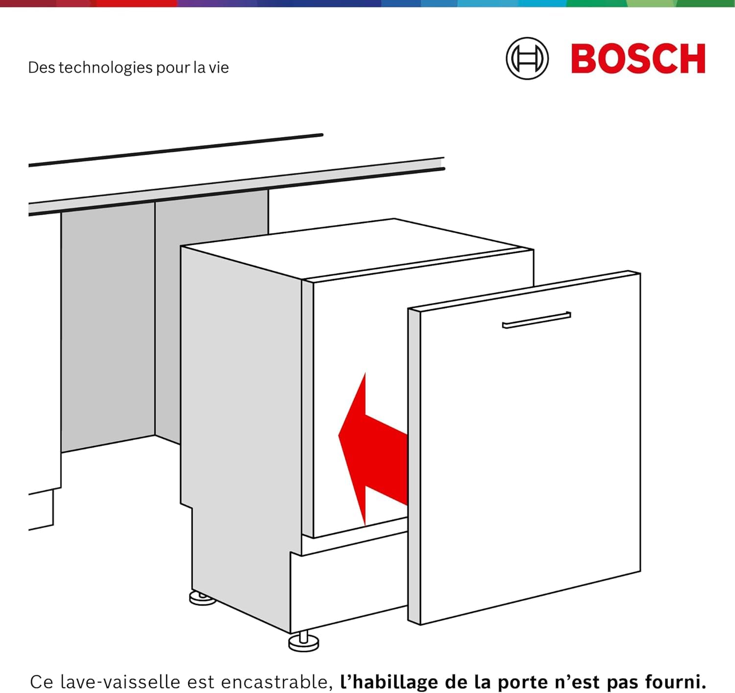 Bosch SMV25EX06F, Série 2, Lave-vaisselle 60 cm, Encastrable