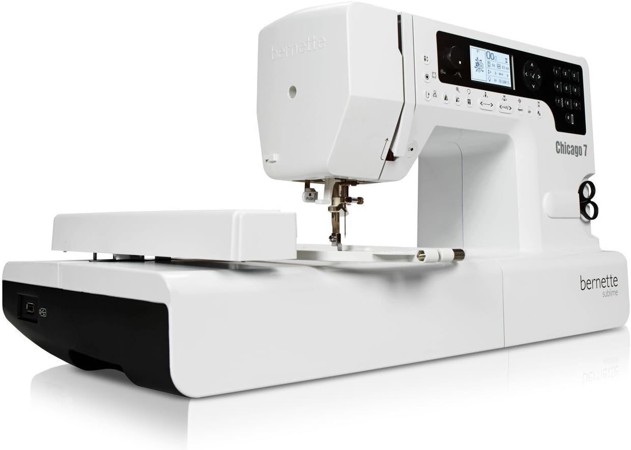 Bernina 4260366210536 Bernette Chicago 7 Machine à coudre et à broder, Blanc