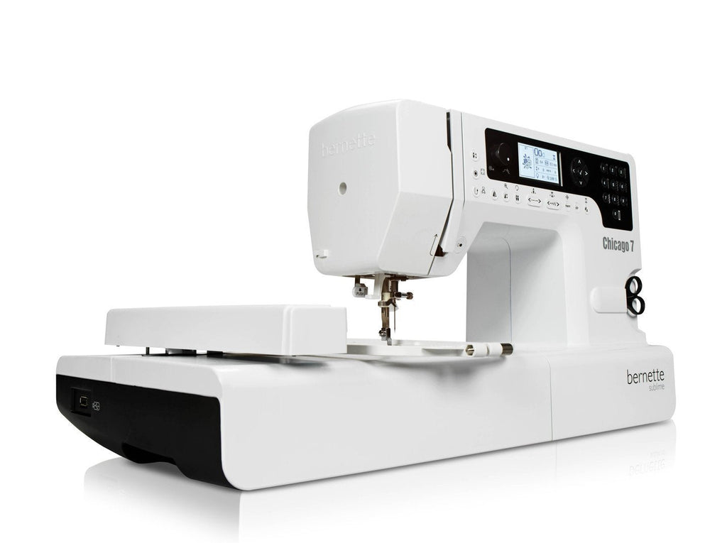 Bernina 4260366210536 Bernette Chicago 7 Machine à coudre et à broder, Blanc