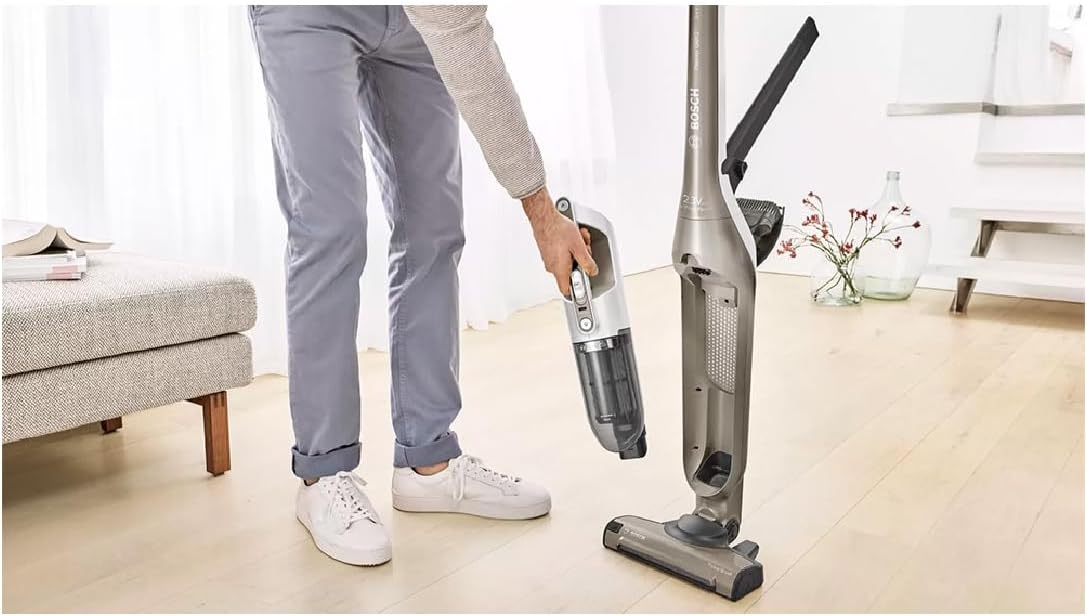 Bosch Electroménager Série 4, BBH3ALL23, aspirateur Balai 2en1 Flexxo, Multifonction, Rechargeable, autonomie de 50 Min, 2 Vitesses, Accessoires Inclu
