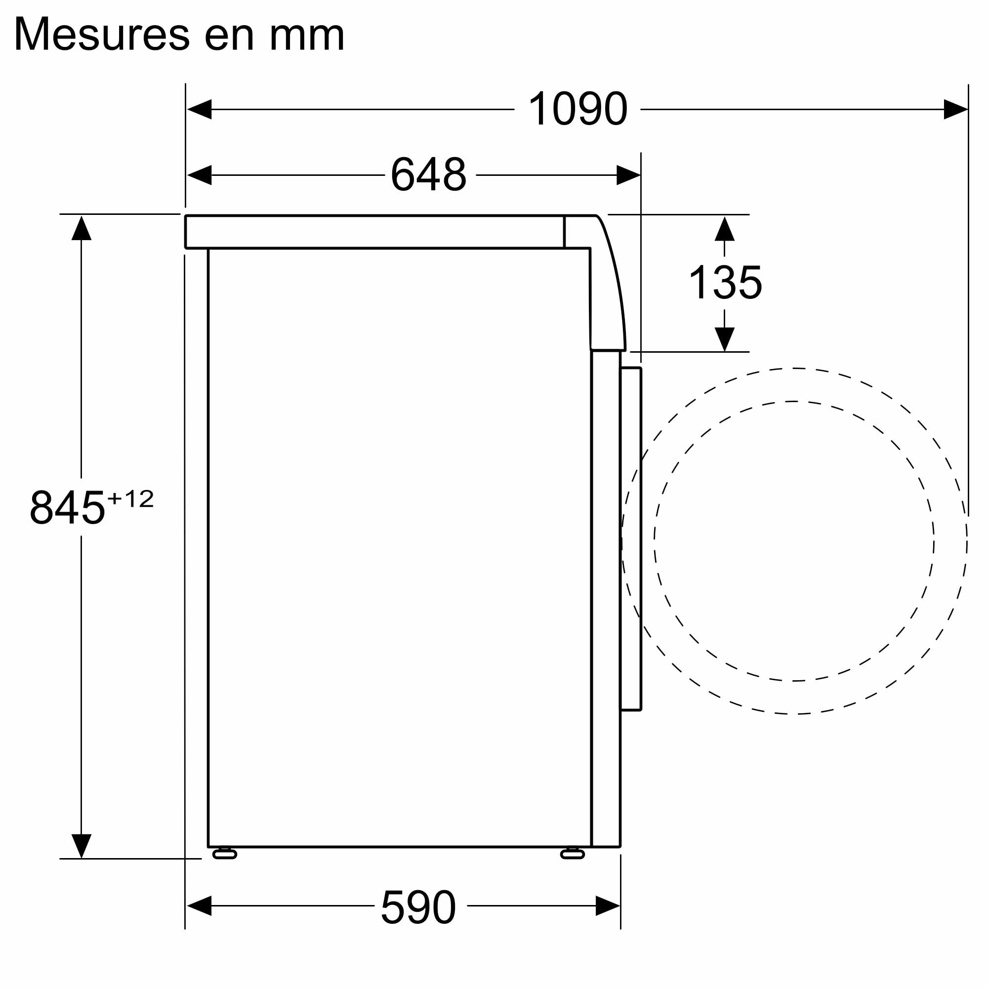 Bosch WGB244A2FR, Série 8, Lave-linge Pose-libre, 9 kg, 1400 trs/min, Blanc