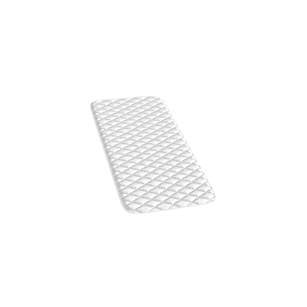 Matelas de lit en mousse à mémoire de forme, confortable et respirant, couleur blanche.