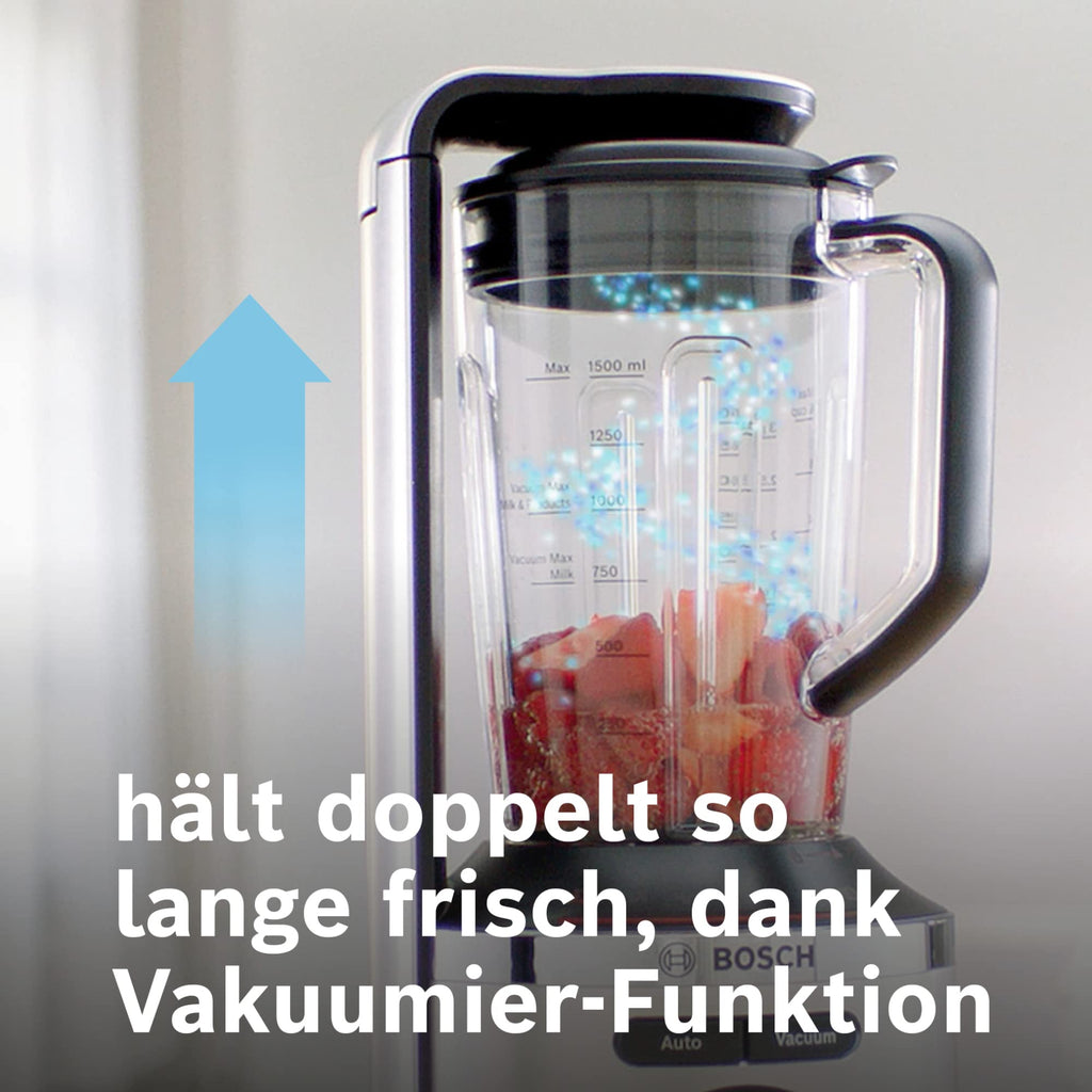 Bosch Electroménager - MMBV622M Blender sous vide VitaPower Série 8 – Grande préservation des vitamines – Gourde to go avec valve sous-vide – 1,5 L –