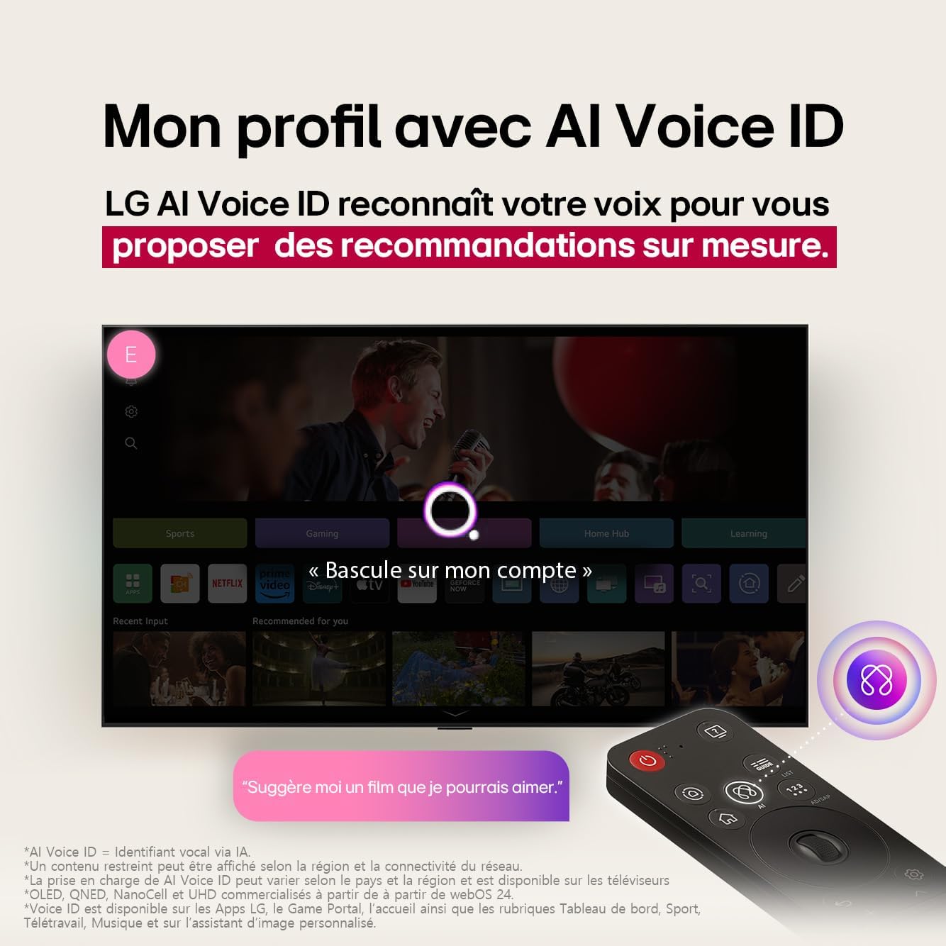 LG TV QNED Evo AI 2025 | 55QNED85A | 55'' (139 cm) | MiniLED 120Hz | Processeur α8 AI 4K Gen2 |Dolby Vision | Alexa