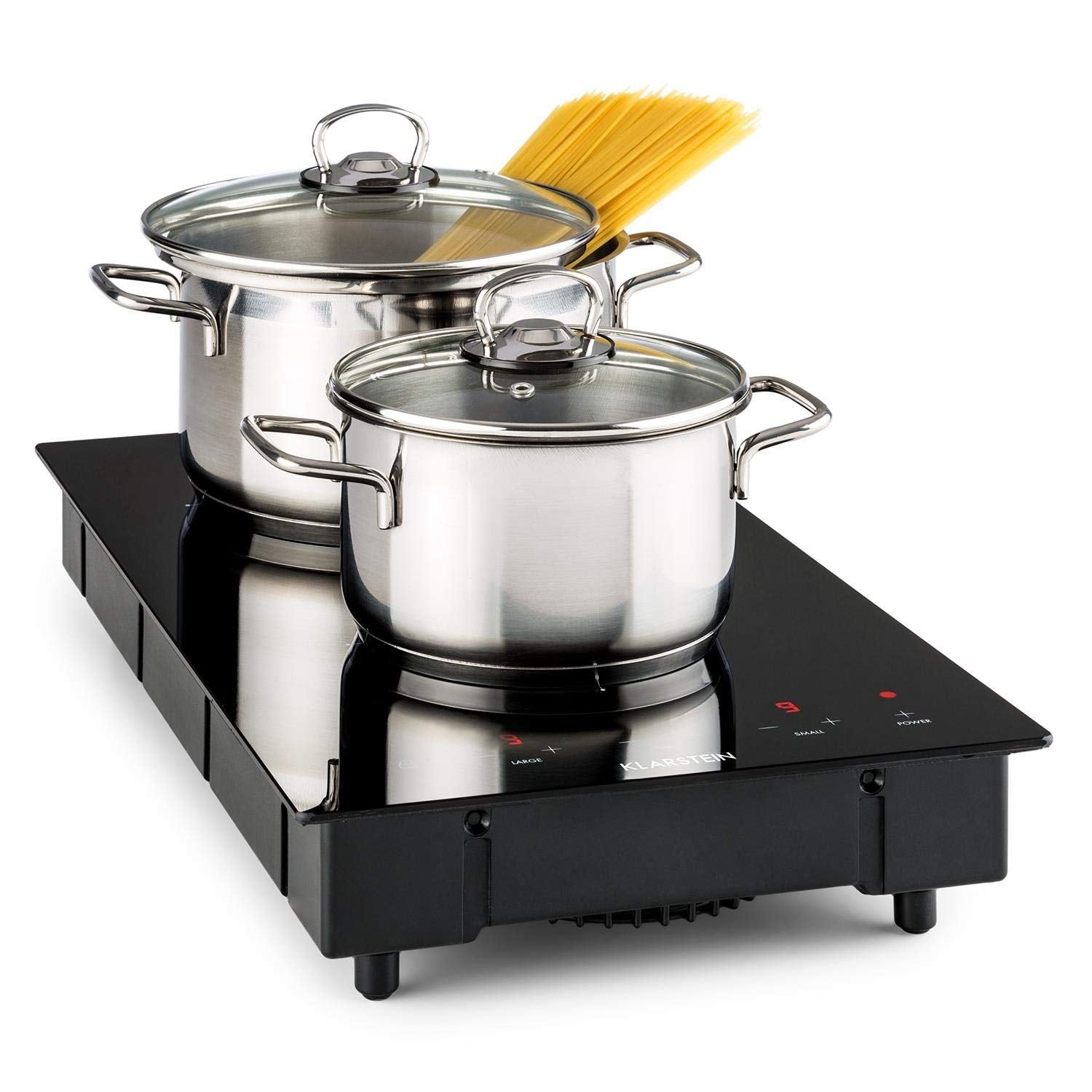 Klarstein 3100W Plaque à Induction, 2 Feux, Tables de Cuisson Portable, Contrôle Tactile, Rechaud Electrique, Cuisinière Puissante