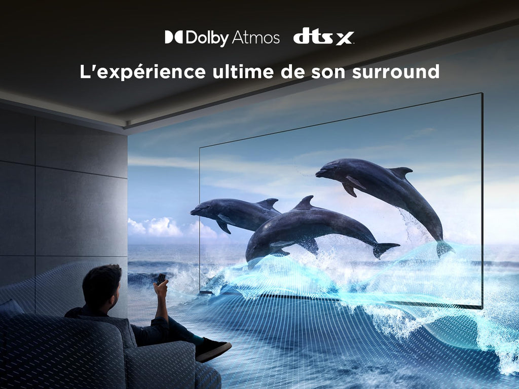 TCL 75T6C Fire TV 75 Pouces QLED 4K UHD Smart TV, HDR (Multi-Format), Dolby Atmos, Motion Clarity, Game Master, vocale Alexa