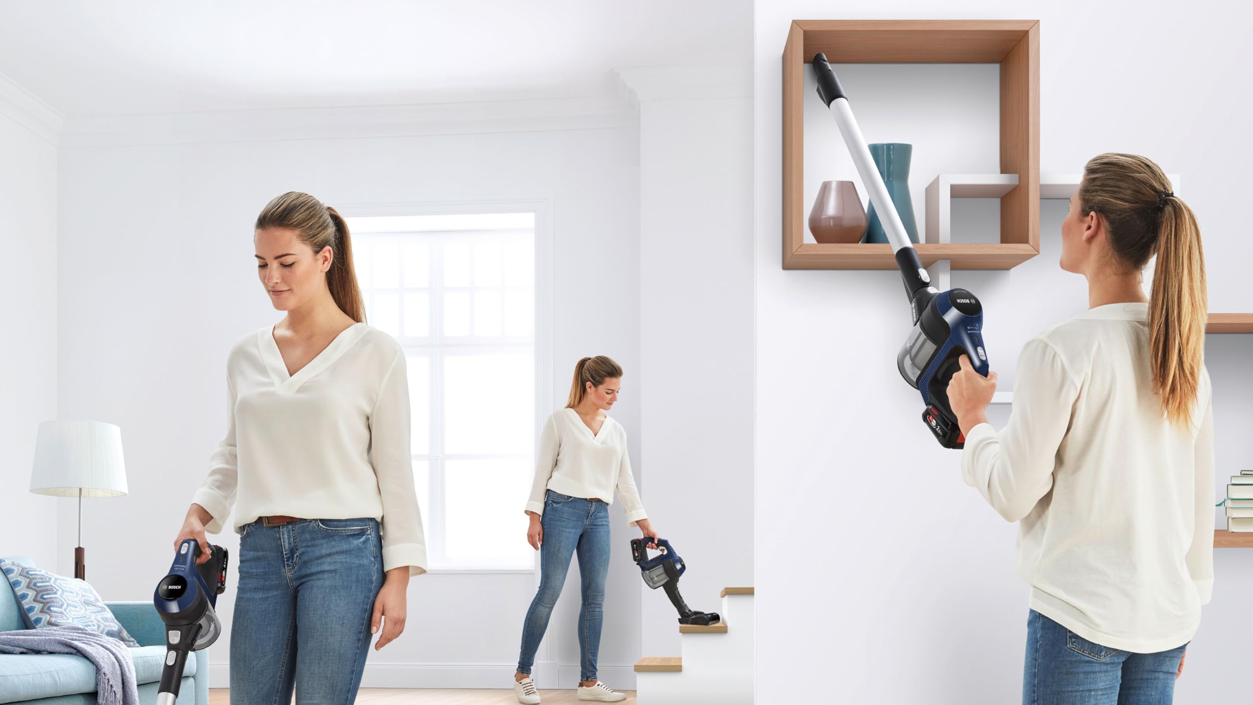Bosch Electroménager Unlimited 6, BBS611PCK, aspirateur Balai Rechargeable sans Fil, autonomie de 30 Min, performant sur différents Types de Sol, Acce