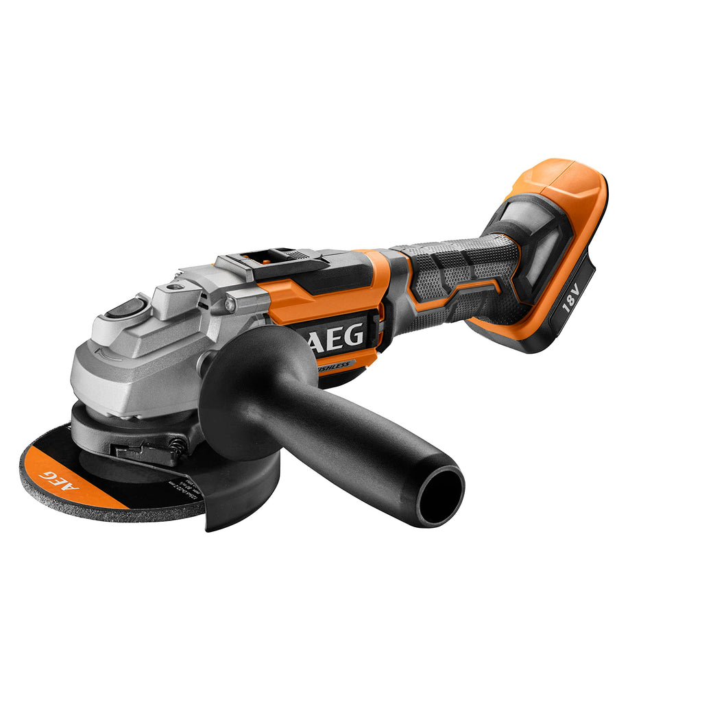 AEG - Pack 3 outils Brushless - Perceuse à percussion 18V, boulonneuse à chocs 18V, meuleuse 125 mm 18V, 2 batteries 4,0 Ah, chargeur, sac de rangement - JP18AA3-402B LK1