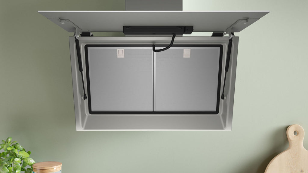 Bosch DWK81AN20 Hotte murale Série 6, 4 vitesses d'aspiration dont 1 intensive, 80 cm, Blanc avec finition en verre