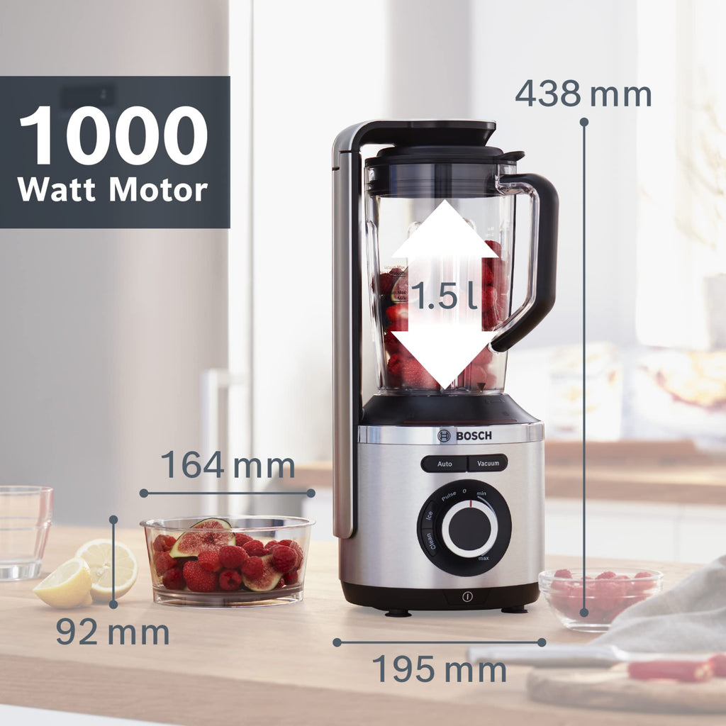 Bosch Electroménager - MMBV622M Blender sous vide VitaPower Série 8 – Grande préservation des vitamines – Gourde to go avec valve sous-vide – 1,5 L –