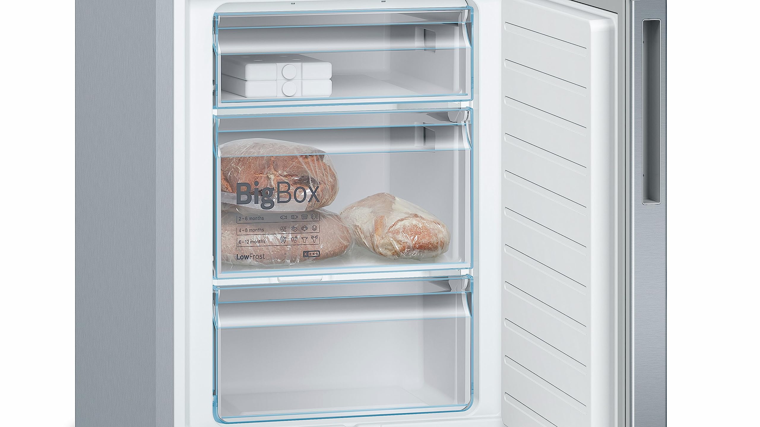 Bosch KGE39ALCA- Série 6, Réfrigérateur combiné pose-libre, 201 x 60 cm, Inox